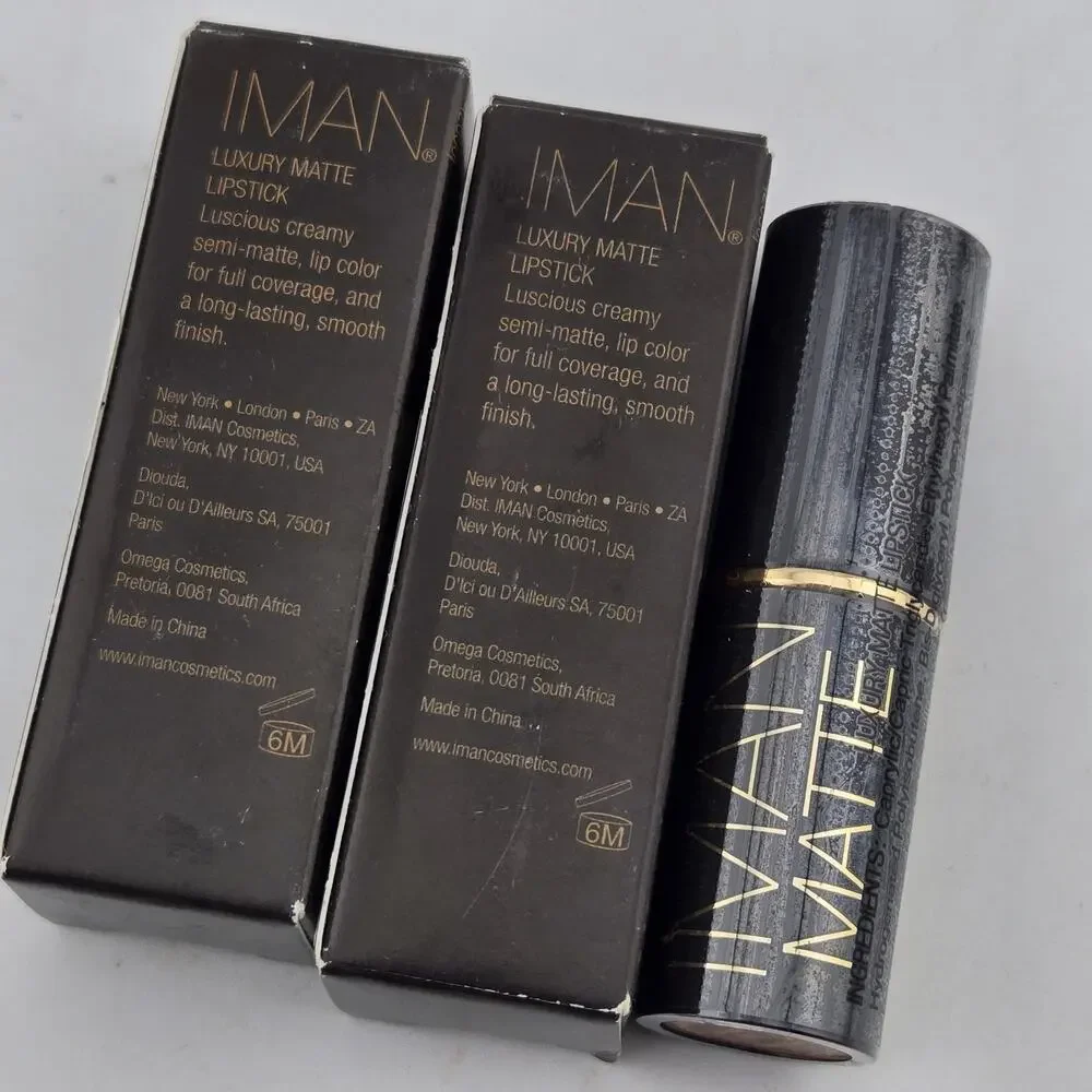 IMAN Luxury Matte Lipstick Mixed Lot Of 3 Assorted Colors Full Size Gift Set